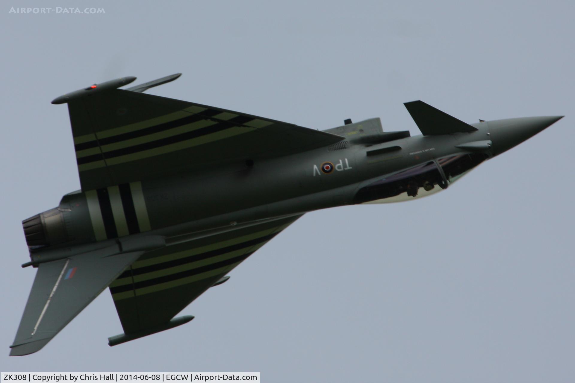 ZK308, 2009 Eurofighter EF-2000 Typhoon FGR4 C/N BS059, at the Bob Jones Memorial Airshow, Welshpool