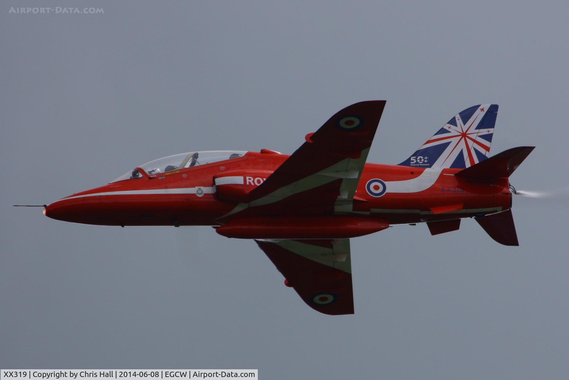 XX319, 1980 Hawker Siddeley Hawk T.1A C/N 162/312144, at the Bob Jones Memorial Airshow, Welshpool