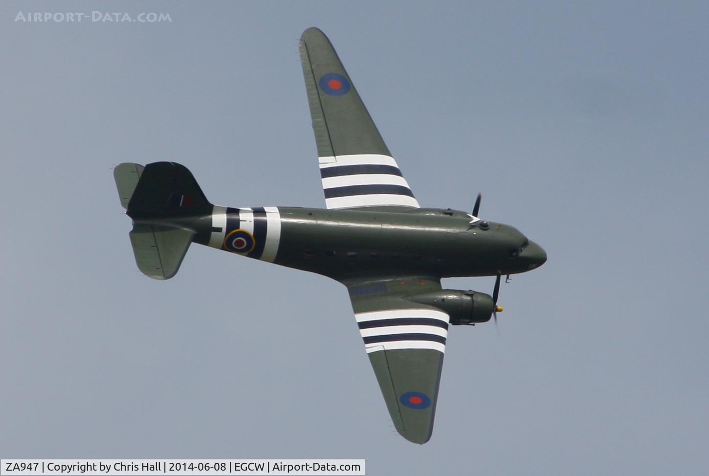 ZA947, 1943 Douglas C-47A-60-DL Dakota III C/N 10200, at the Bob Jones Memorial Airshow, Welshpool