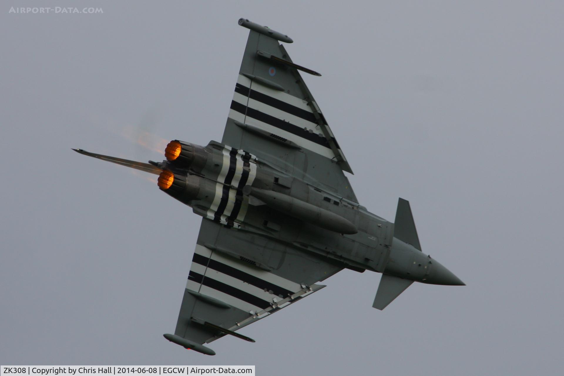 ZK308, 2009 Eurofighter EF-2000 Typhoon FGR4 C/N BS059, at the Bob Jones Memorial Airshow, Welshpool
