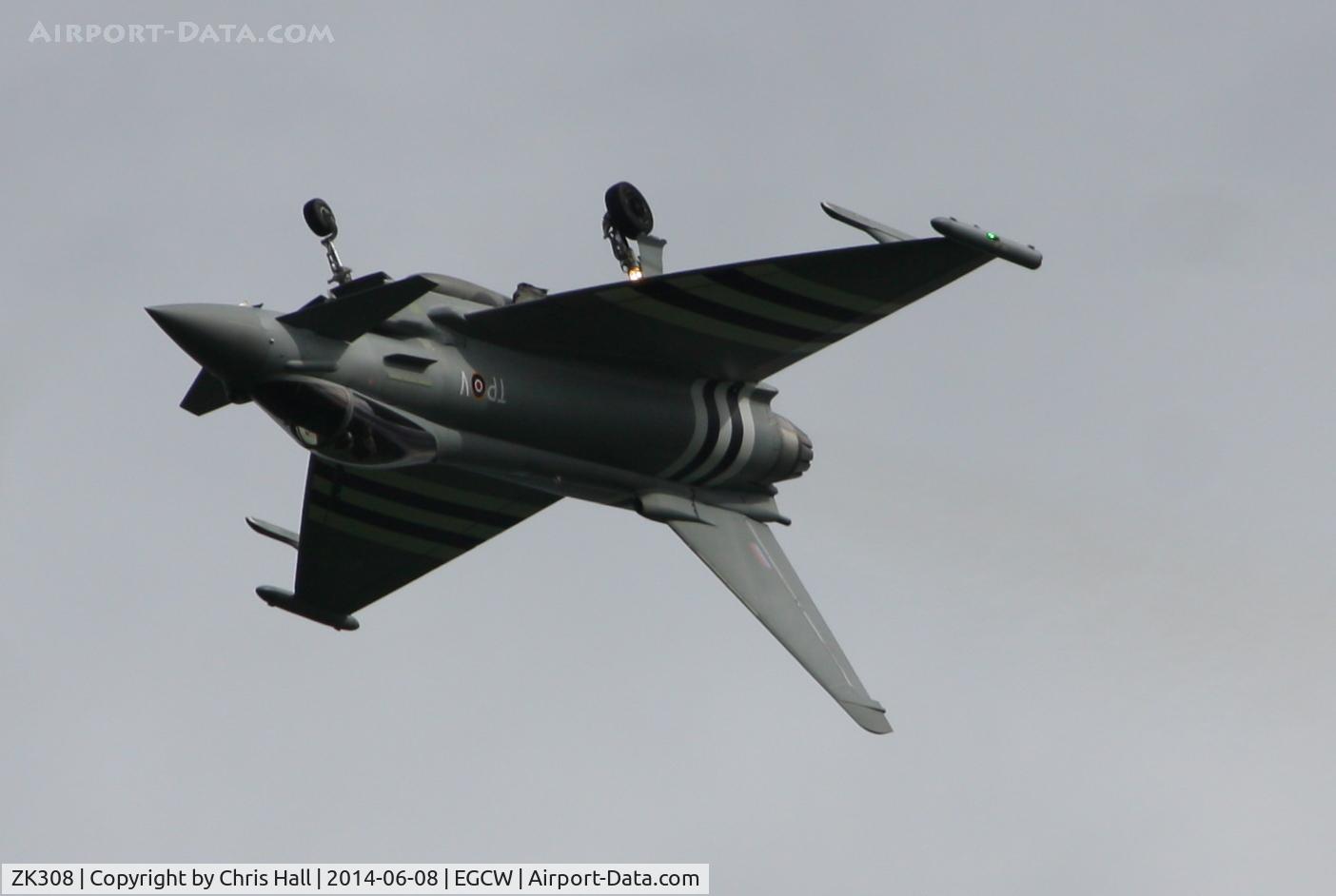ZK308, 2009 Eurofighter EF-2000 Typhoon FGR4 C/N BS059, at the Bob Jones Memorial Airshow, Welshpool