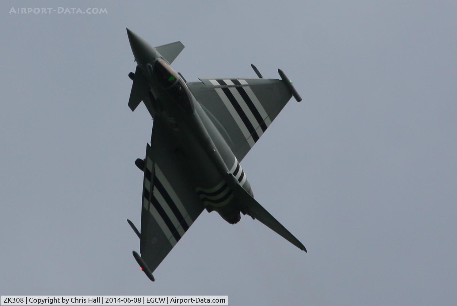 ZK308, 2009 Eurofighter EF-2000 Typhoon FGR4 C/N BS059, at the Bob Jones Memorial Airshow, Welshpool