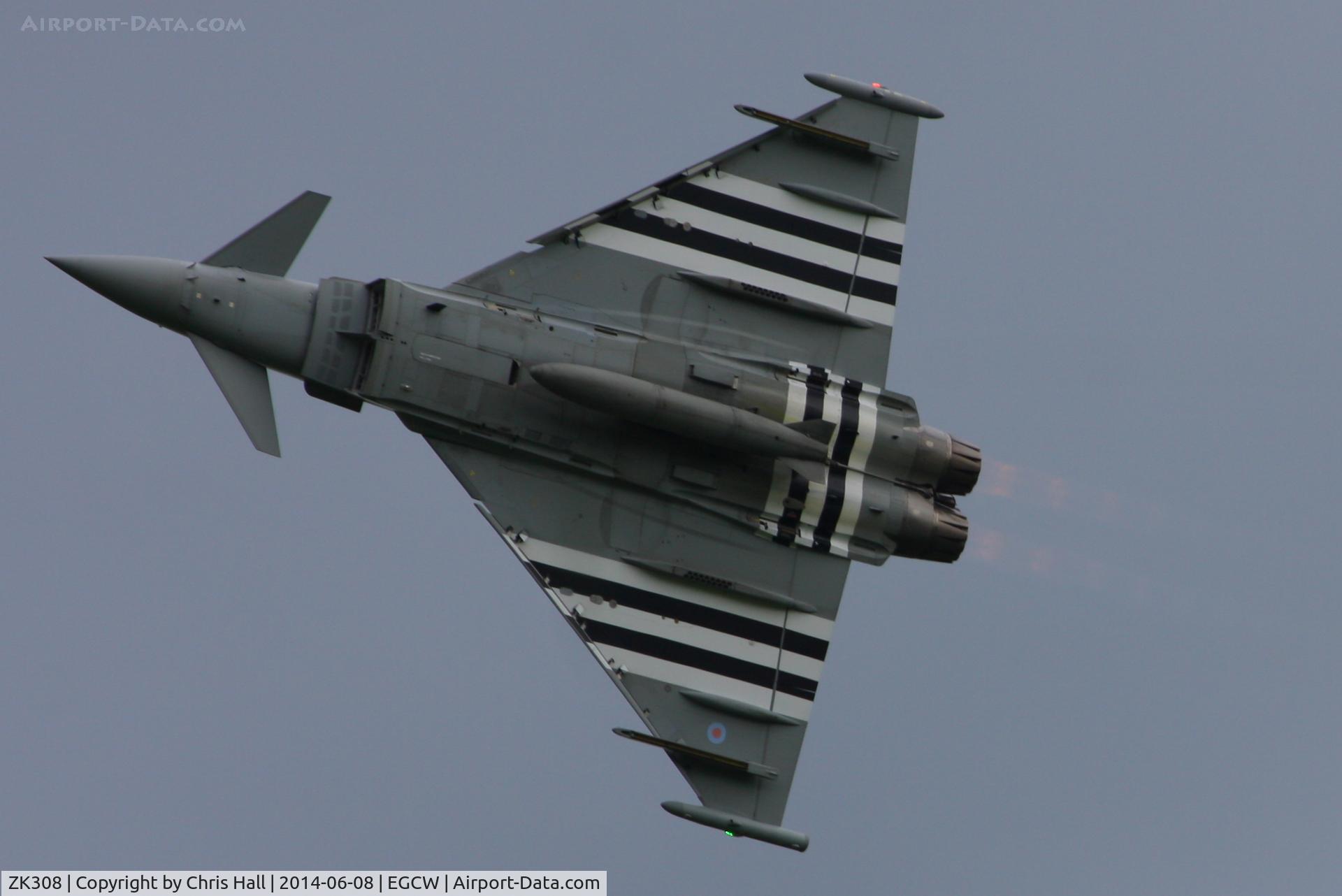 ZK308, 2009 Eurofighter EF-2000 Typhoon FGR4 C/N BS059, at the Bob Jones Memorial Airshow, Welshpool