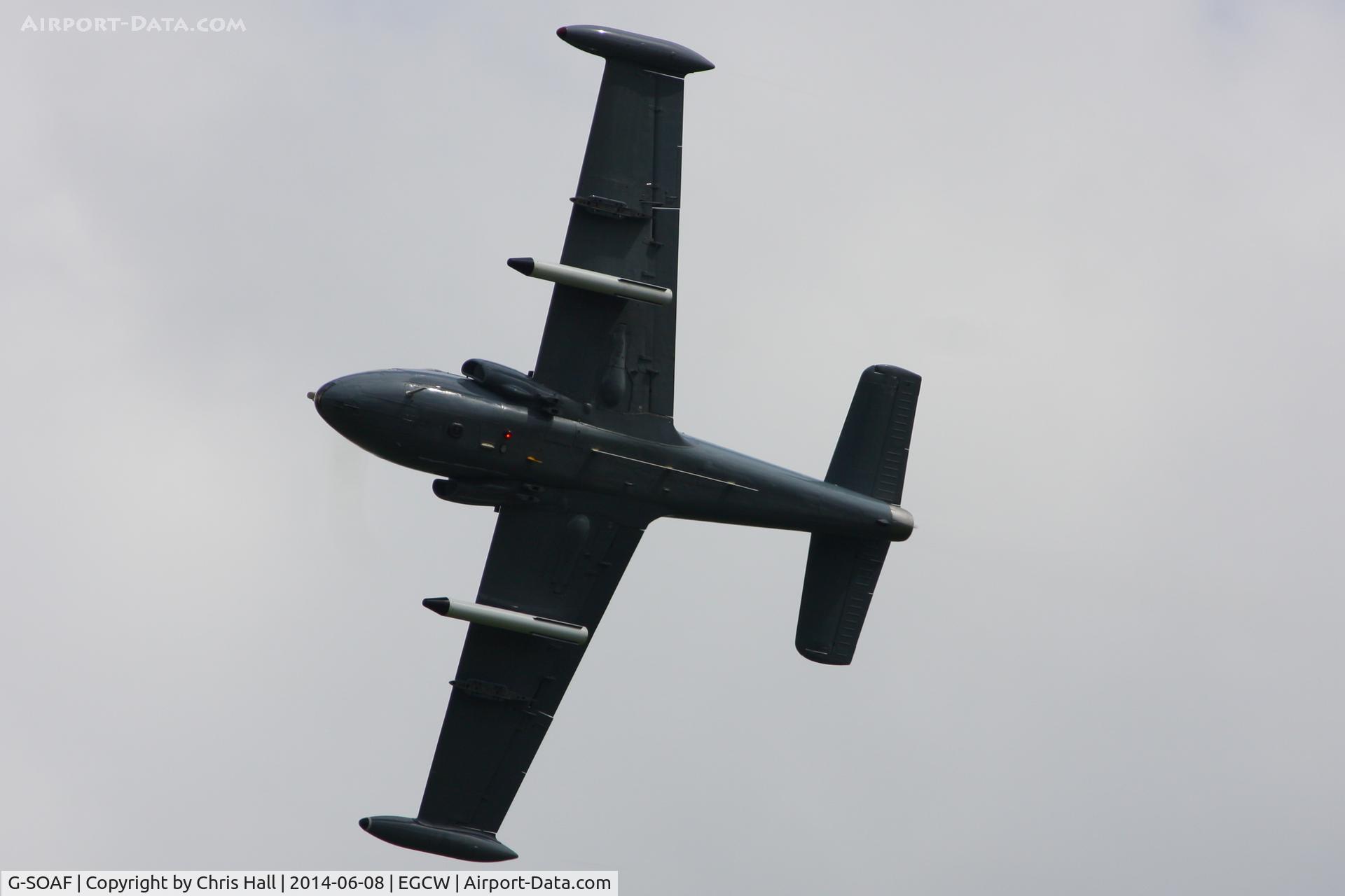 G-SOAF, 1986 BAC 167 Strikemaster Mk.82A C/N 425, at the Bob Jones Memorial Airshow, Welshpool