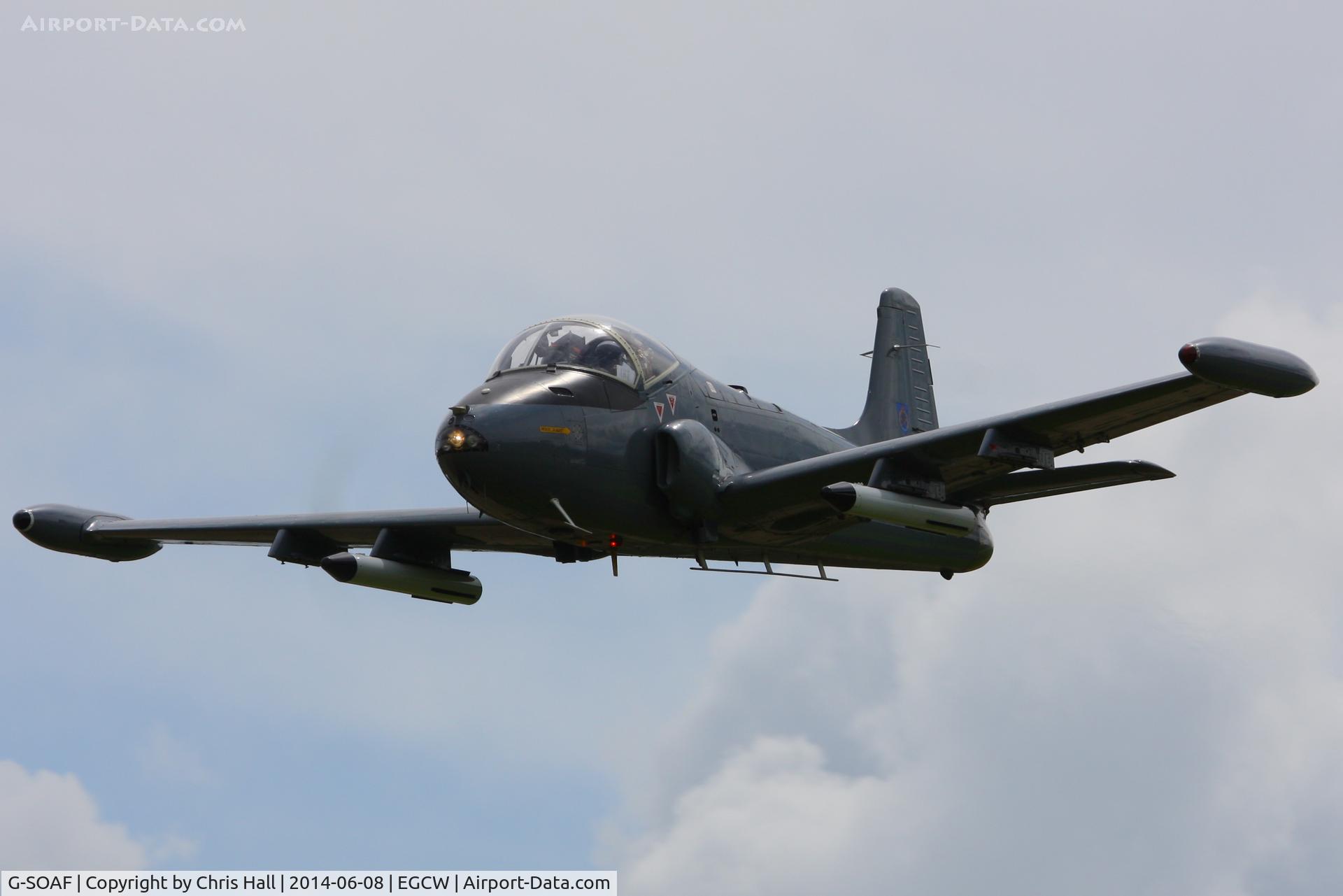 G-SOAF, 1986 BAC 167 Strikemaster Mk.82A C/N 425, at the Bob Jones Memorial Airshow, Welshpool