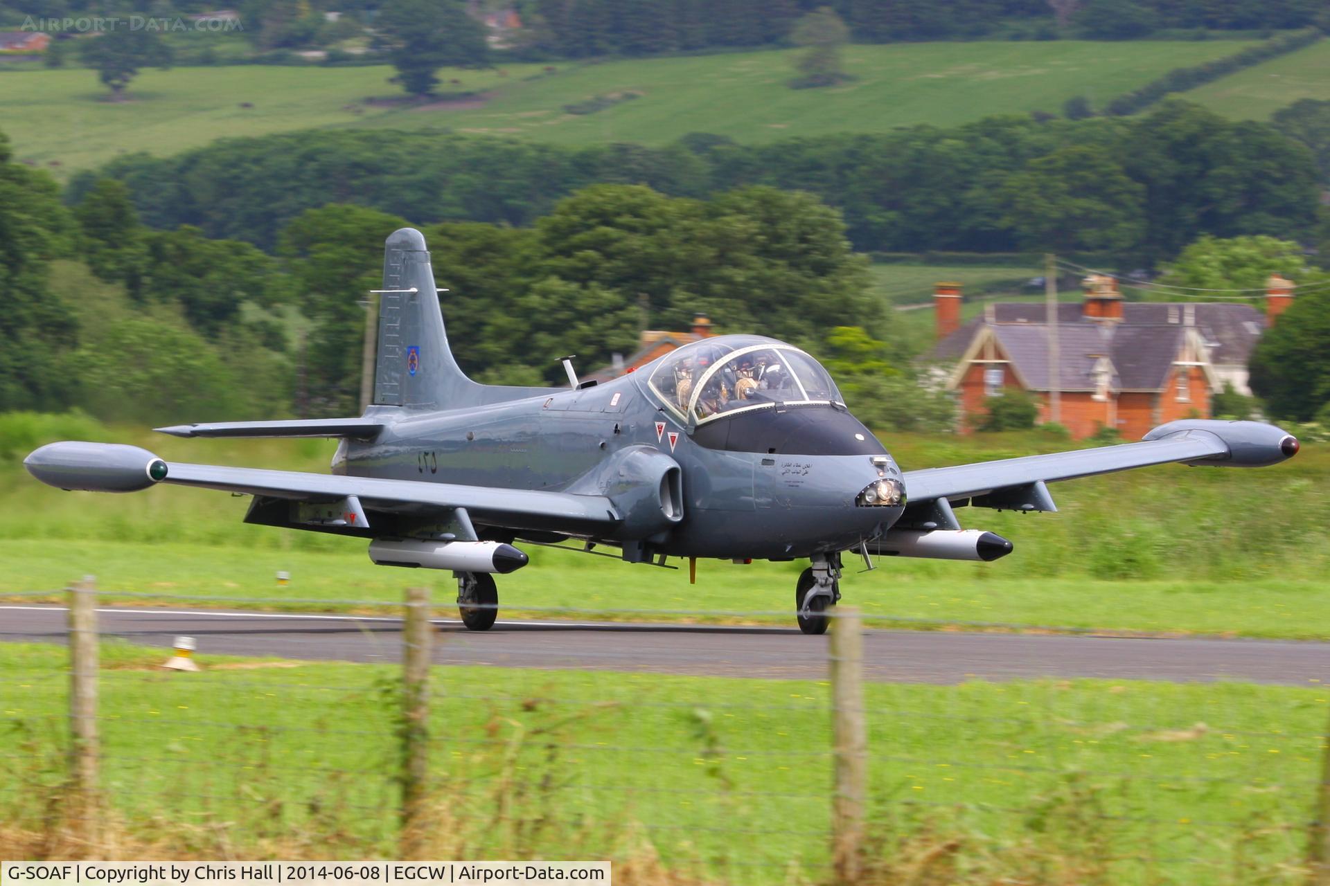 G-SOAF, 1986 BAC 167 Strikemaster Mk.82A C/N 425, at the Bob Jones Memorial Airshow, Welshpool