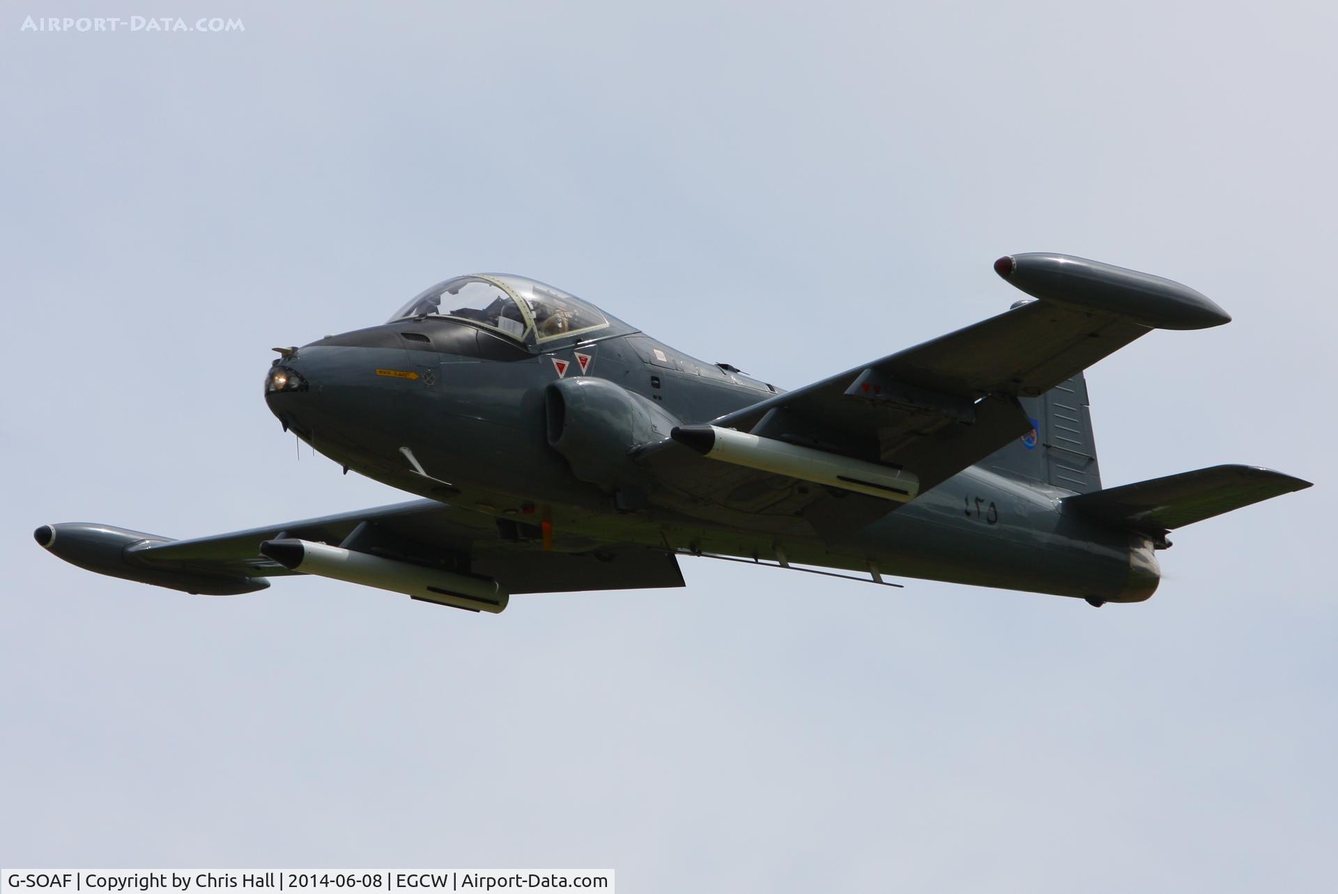 G-SOAF, 1986 BAC 167 Strikemaster Mk.82A C/N 425, at the Bob Jones Memorial Airshow, Welshpool