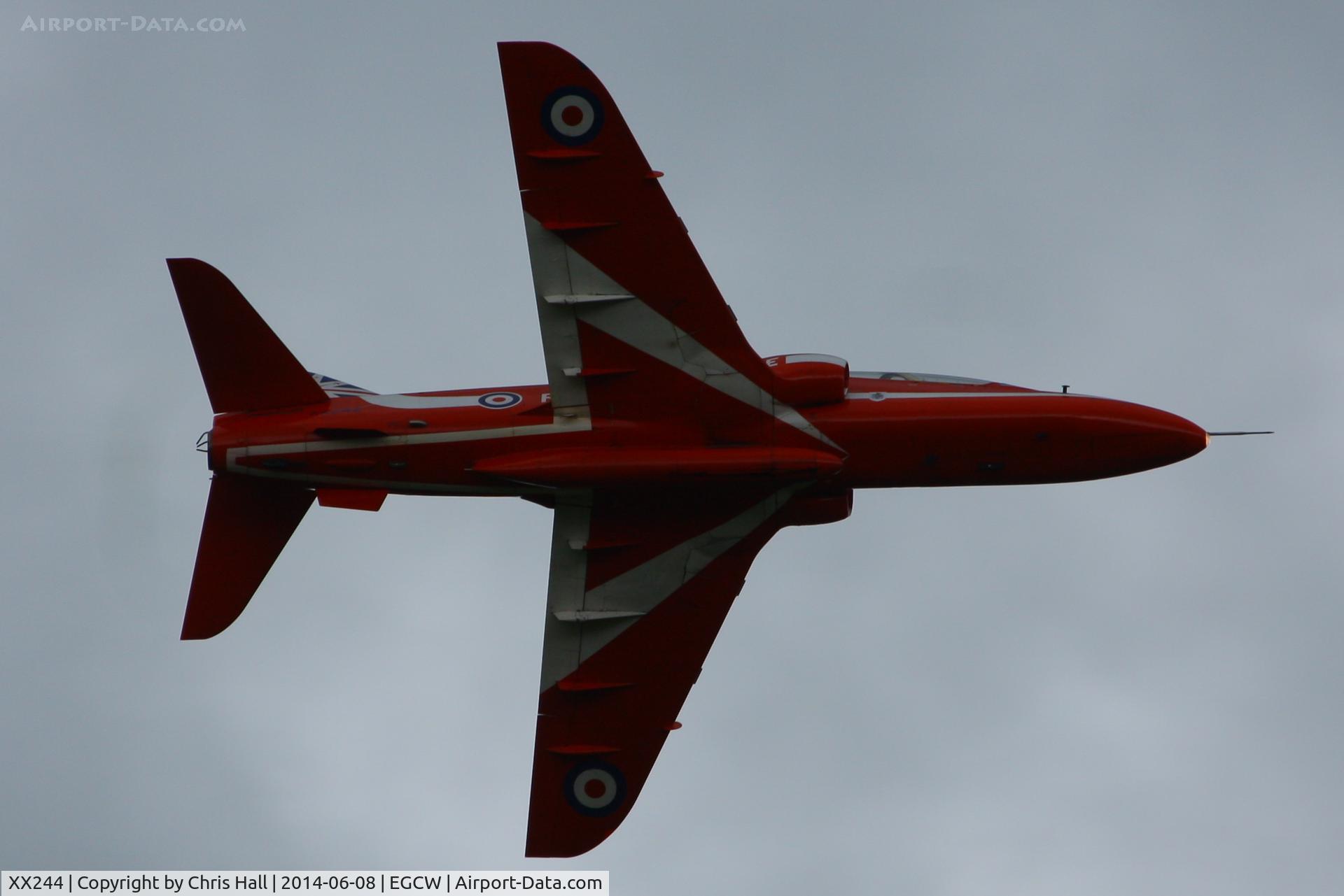 XX244, 1978 Hawker Siddeley Hawk T.1 C/N 080/312080, at the Bob Jones Memorial Airshow, Welshpool