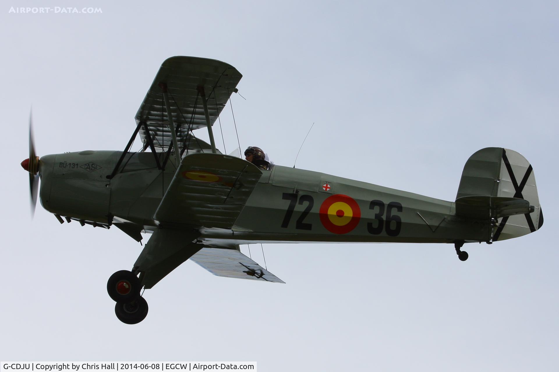 G-CDJU, 1954 CASA 1-131E Jungmann C/N 1078, at the Bob Jones Memorial Airshow, Welshpool