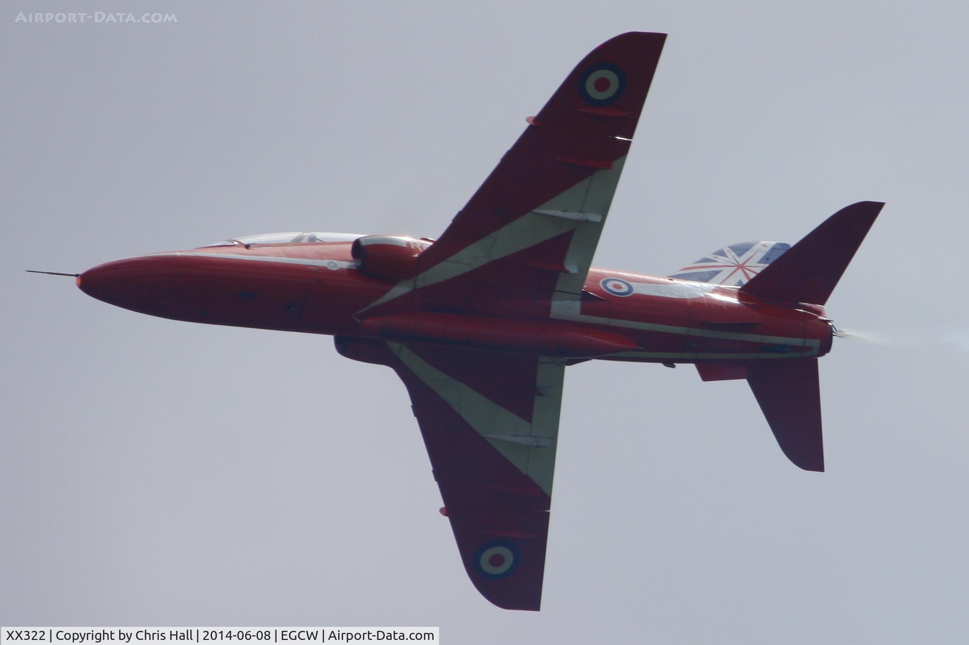 XX322, 1980 Hawker Siddeley Hawk T.1A C/N 165/312147, at the Bob Jones Memorial Airshow, Welshpool