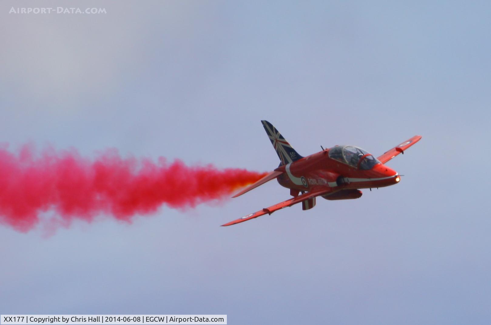 XX177, 1977 Hawker Siddeley Hawk T.1 C/N 024/312024, at the Bob Jones Memorial Airshow, Welshpool
