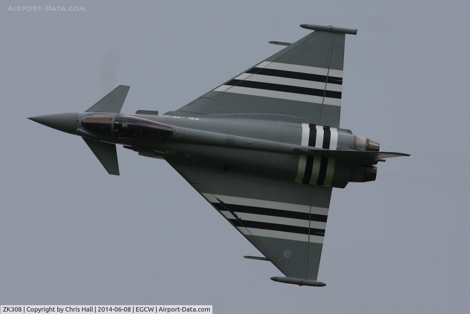 ZK308, 2009 Eurofighter EF-2000 Typhoon FGR4 C/N BS059, at the Bob Jones Memorial Airshow, Welshpool