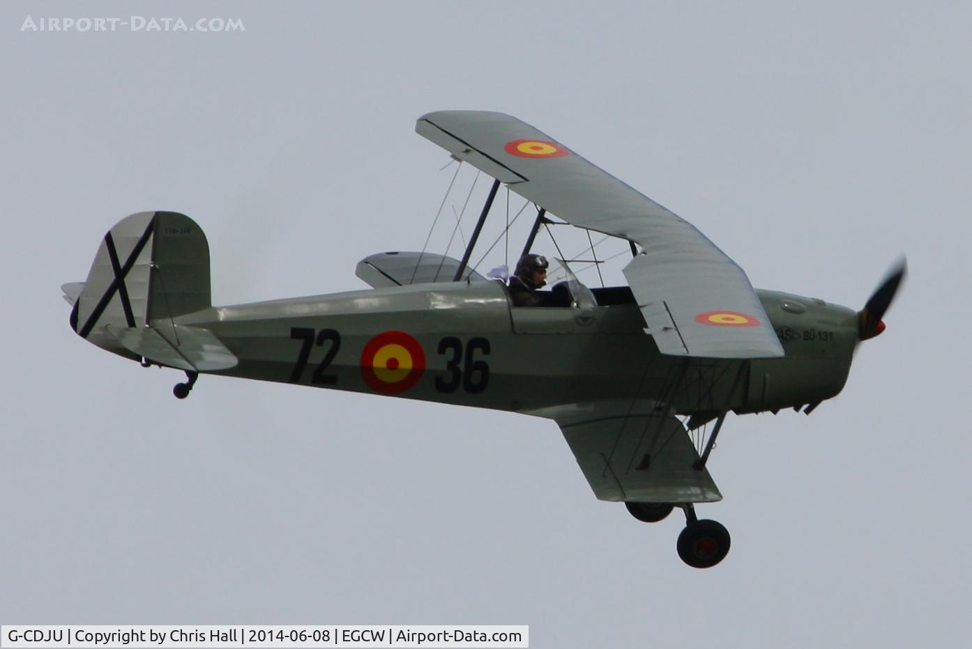 G-CDJU, 1954 CASA 1-131E Jungmann C/N 1078, at the Bob Jones Memorial Airshow, Welshpool