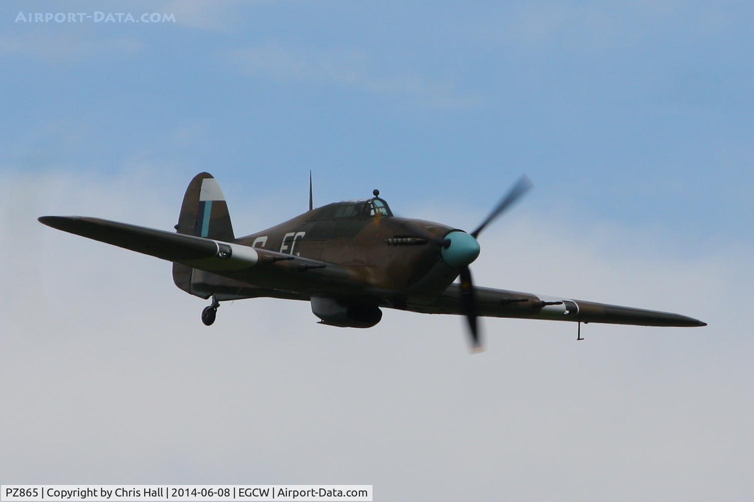 PZ865, 1944 Hawker Hurricane IIC C/N PZ865, at the Bob Jones Memorial Airshow, Welshpool