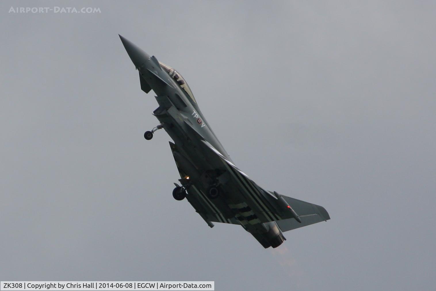 ZK308, 2009 Eurofighter EF-2000 Typhoon FGR4 C/N BS059, at the Bob Jones Memorial Airshow, Welshpool