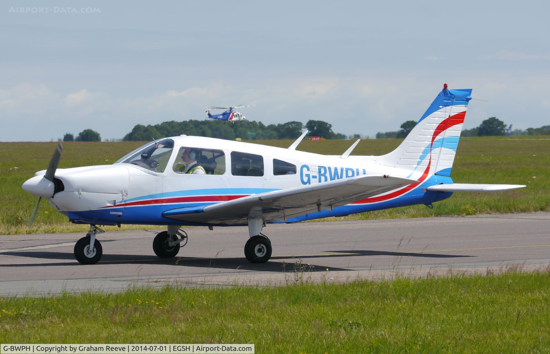 G-BWPH, 1977 Piper PA-28-181 Cherokee Archer II C/N 28-7790311, Just landed.