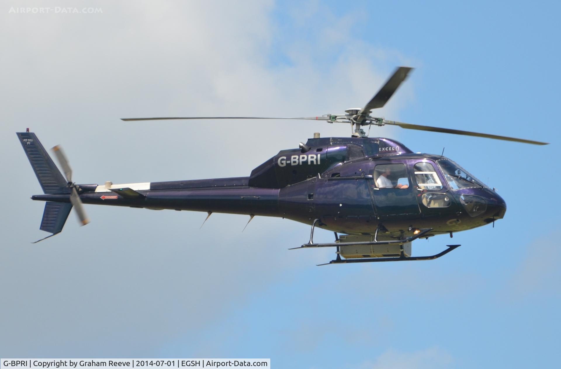 G-BPRI, 1982 Aerospatiale AS-355F-1 Twin Squirrel C/N 5181, about to land.