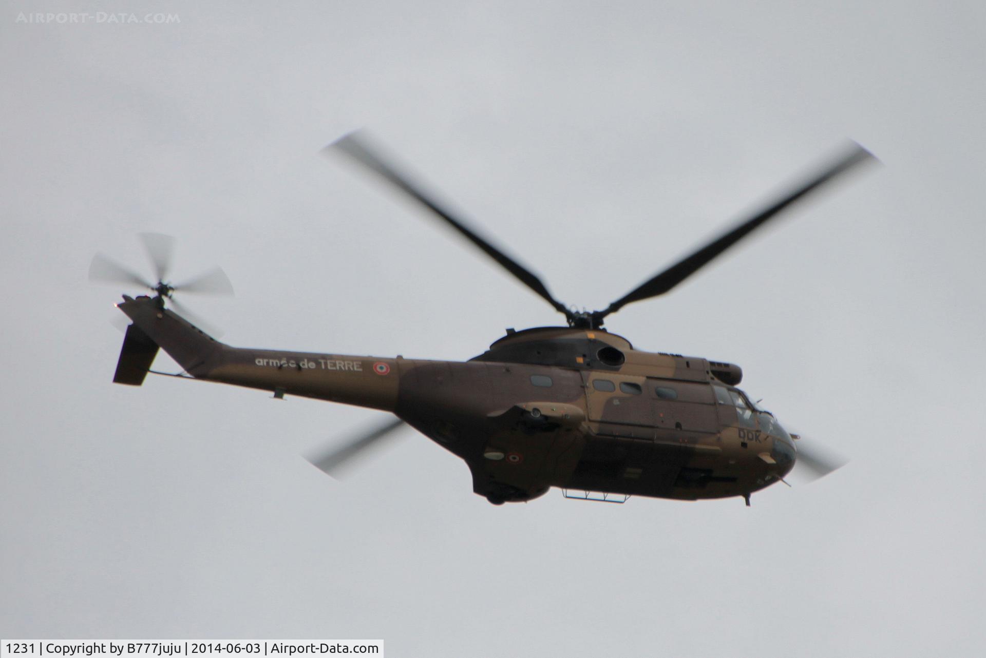 1231, Aérospatiale SA-330B Puma C/N 1231, over Sainte-Mère-Eglise