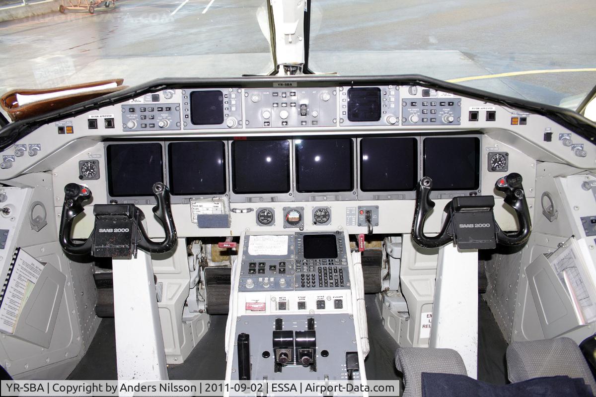 YR-SBA, 1996 Saab 2000 C/N 2000-038, Cockpit.
