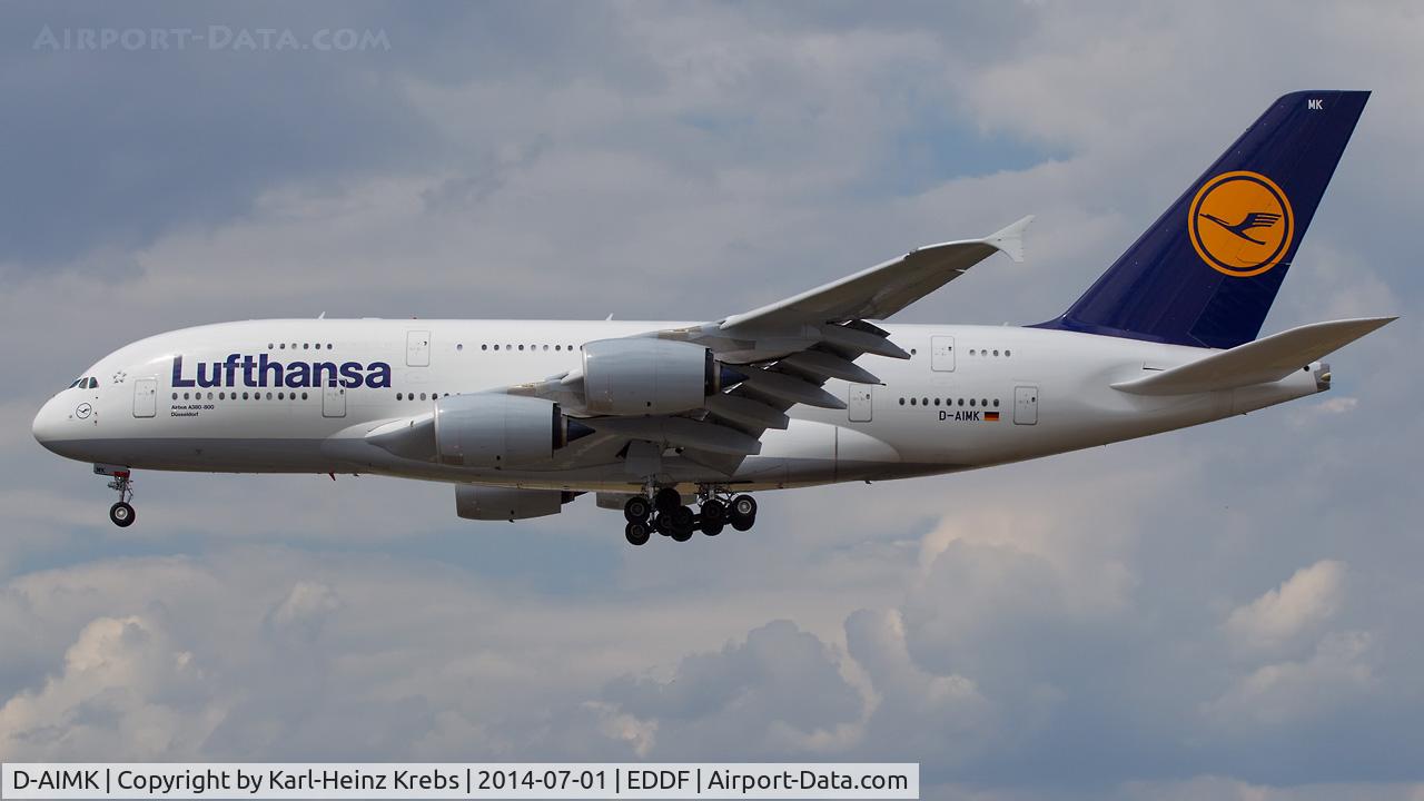 D-AIMK, 2013 Airbus A380-841 C/N 118, Final RWY 25L