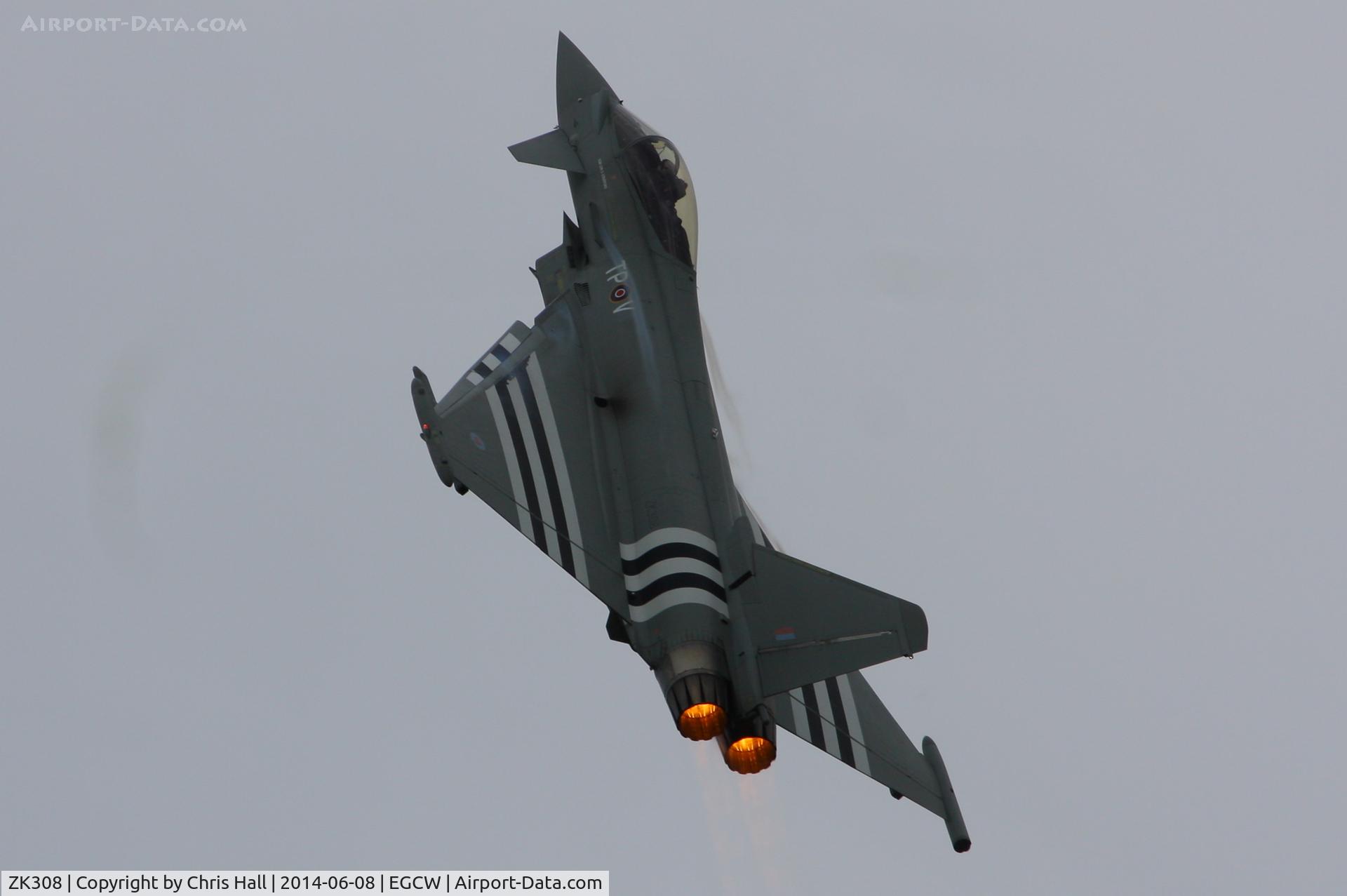 ZK308, 2009 Eurofighter EF-2000 Typhoon FGR4 C/N BS059, at the Bob Jones Memorial Airshow, Welshpool