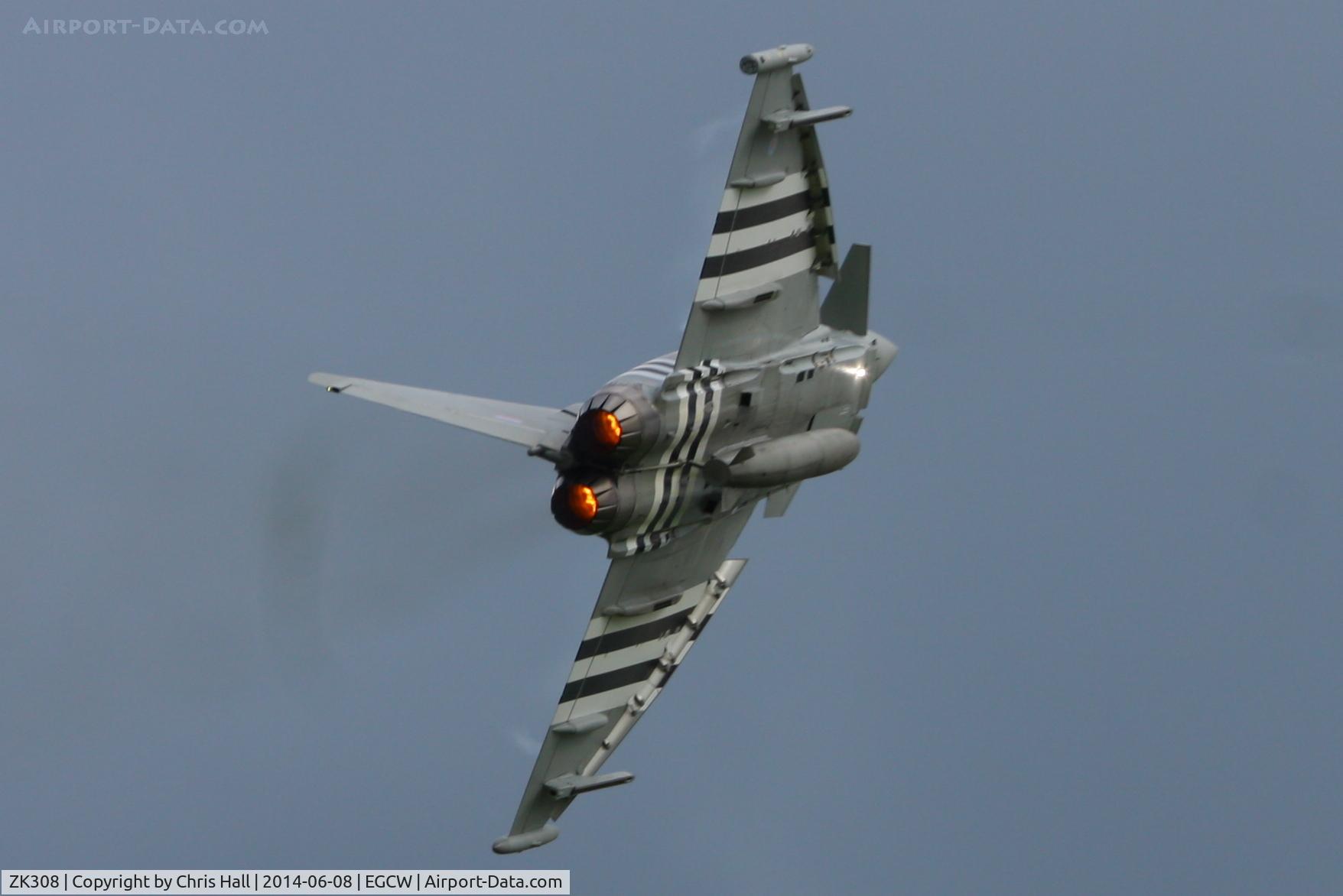 ZK308, 2009 Eurofighter EF-2000 Typhoon FGR4 C/N BS059, at the Bob Jones Memorial Airshow, Welshpool