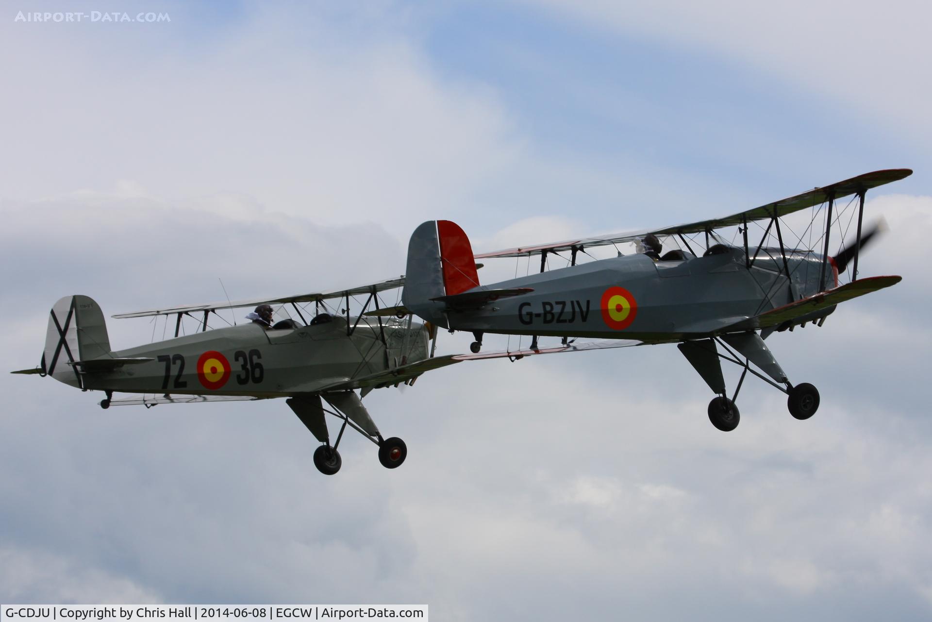 G-CDJU, 1954 CASA 1-131E Jungmann C/N 1078, at the Bob Jones Memorial Airshow, Welshpool