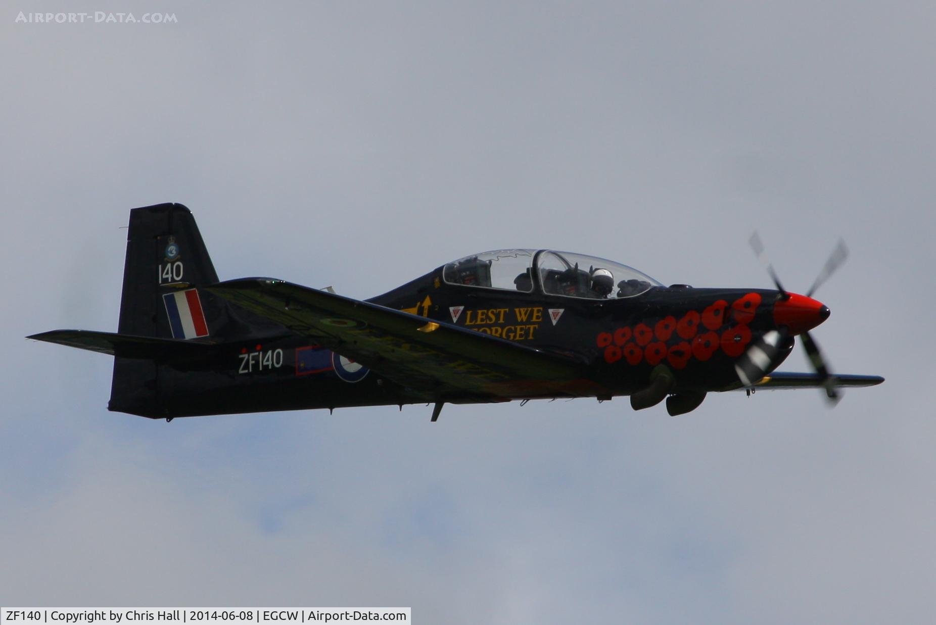 ZF140, 1988 Short S-312 Tucano T1 C/N S006/T6, at the Bob Jones Memorial Airshow, Welshpool