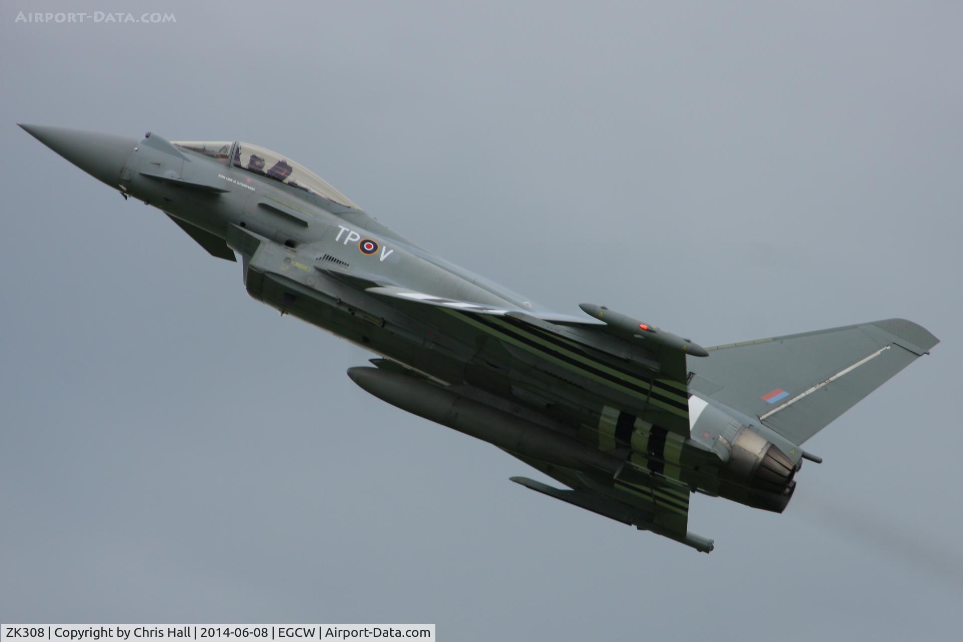 ZK308, 2009 Eurofighter EF-2000 Typhoon FGR4 C/N BS059, at the Bob Jones Memorial Airshow, Welshpool