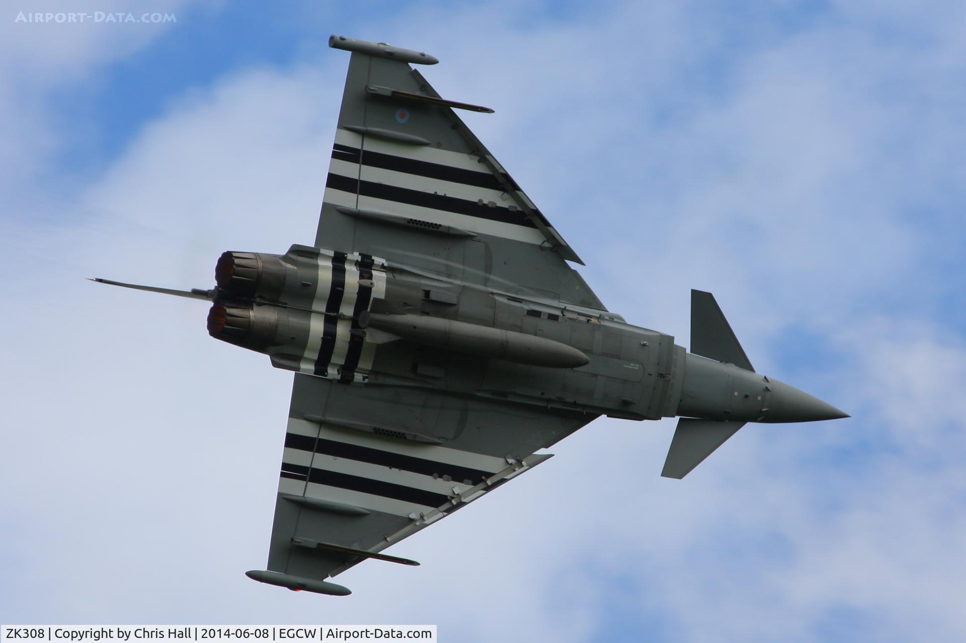 ZK308, 2009 Eurofighter EF-2000 Typhoon FGR4 C/N BS059, at the Bob Jones Memorial Airshow, Welshpool