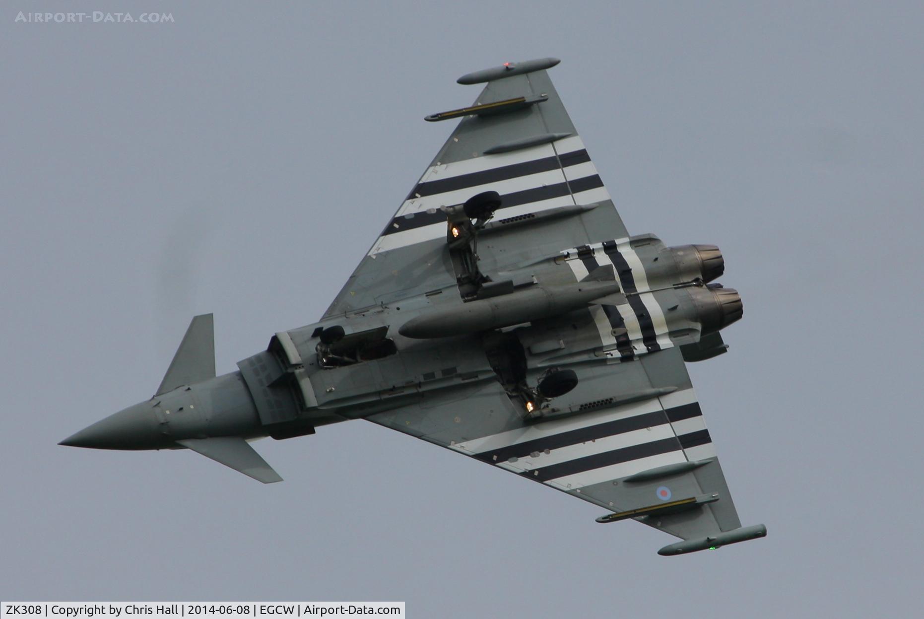 ZK308, 2009 Eurofighter EF-2000 Typhoon FGR4 C/N BS059, at the Bob Jones Memorial Airshow, Welshpool