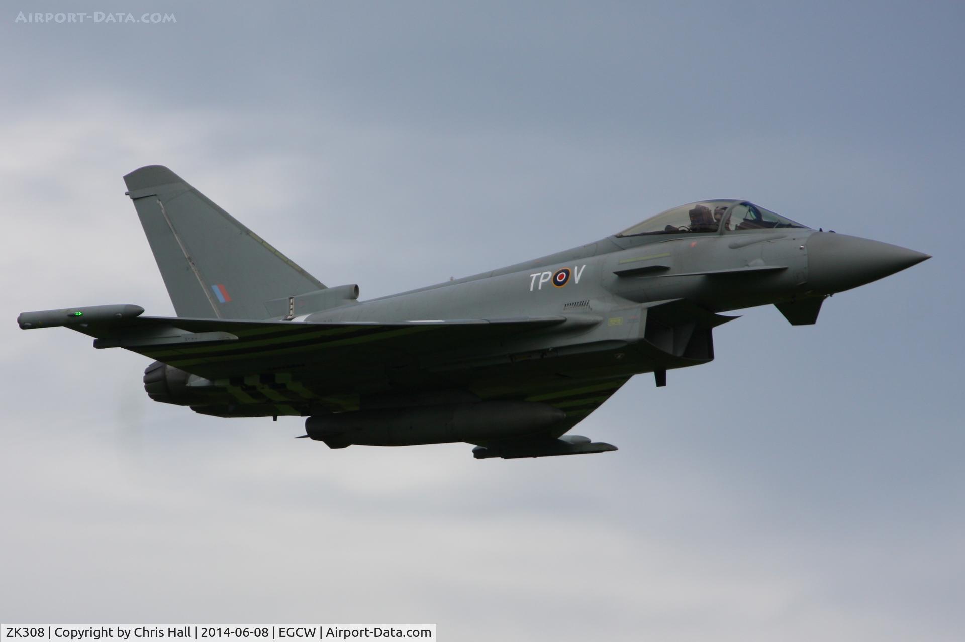 ZK308, 2009 Eurofighter EF-2000 Typhoon FGR4 C/N BS059, at the Bob Jones Memorial Airshow, Welshpool