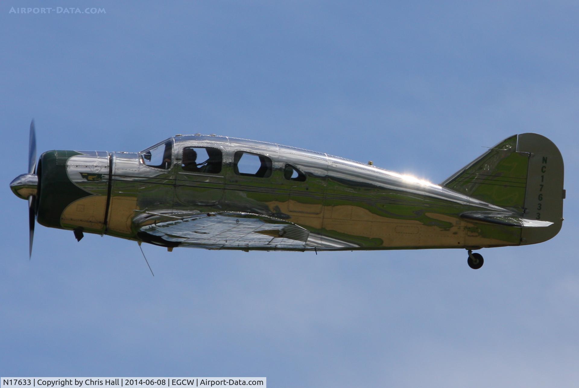 N17633, 1939 Spartan 7W Executive C/N 21, at the Bob Jones Memorial Airshow, Welshpool