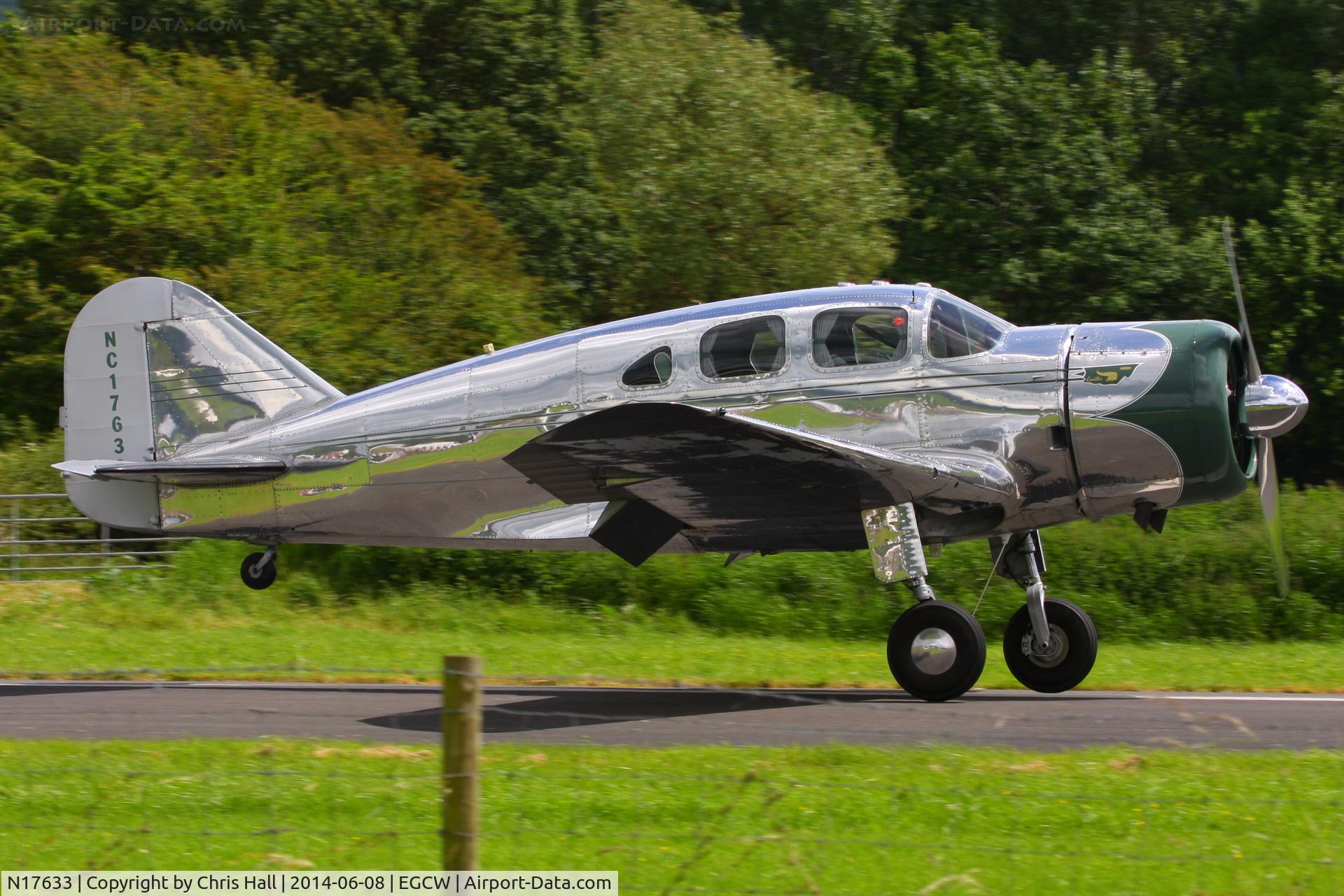 N17633, 1939 Spartan 7W Executive C/N 21, at the Bob Jones Memorial Airshow, Welshpool