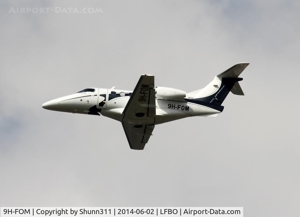 9H-FOM, 2009 Embraer EMB-500 Phenom 100 C/N 50000092, Climbing after take off from rwy 32R