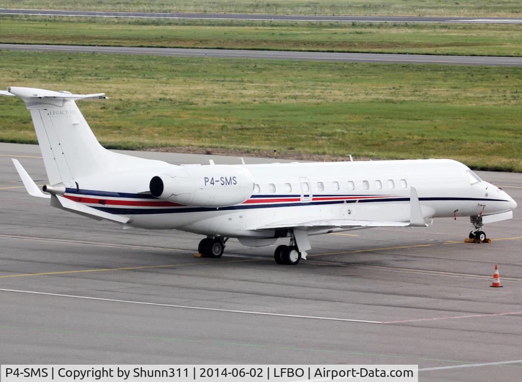 P4-SMS, Embraer EMB-135BJ Legacy C/N 14501123, Parked at the General Aviation area...
