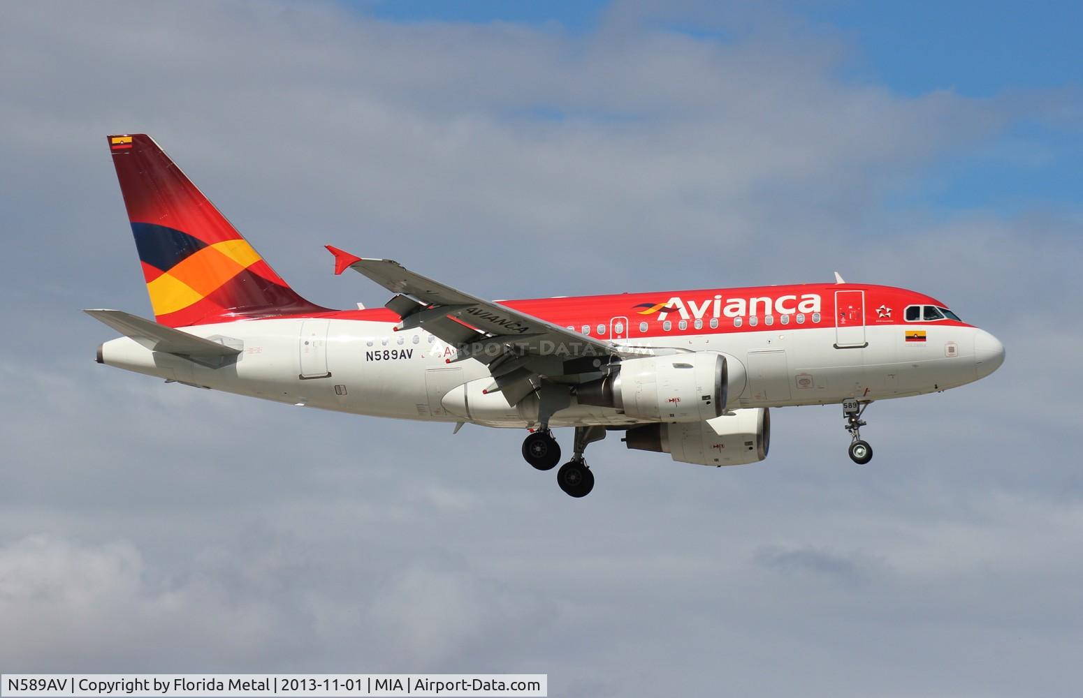 N589AV, 2005 Airbus A318-111 C/N 2575, Avianca A318