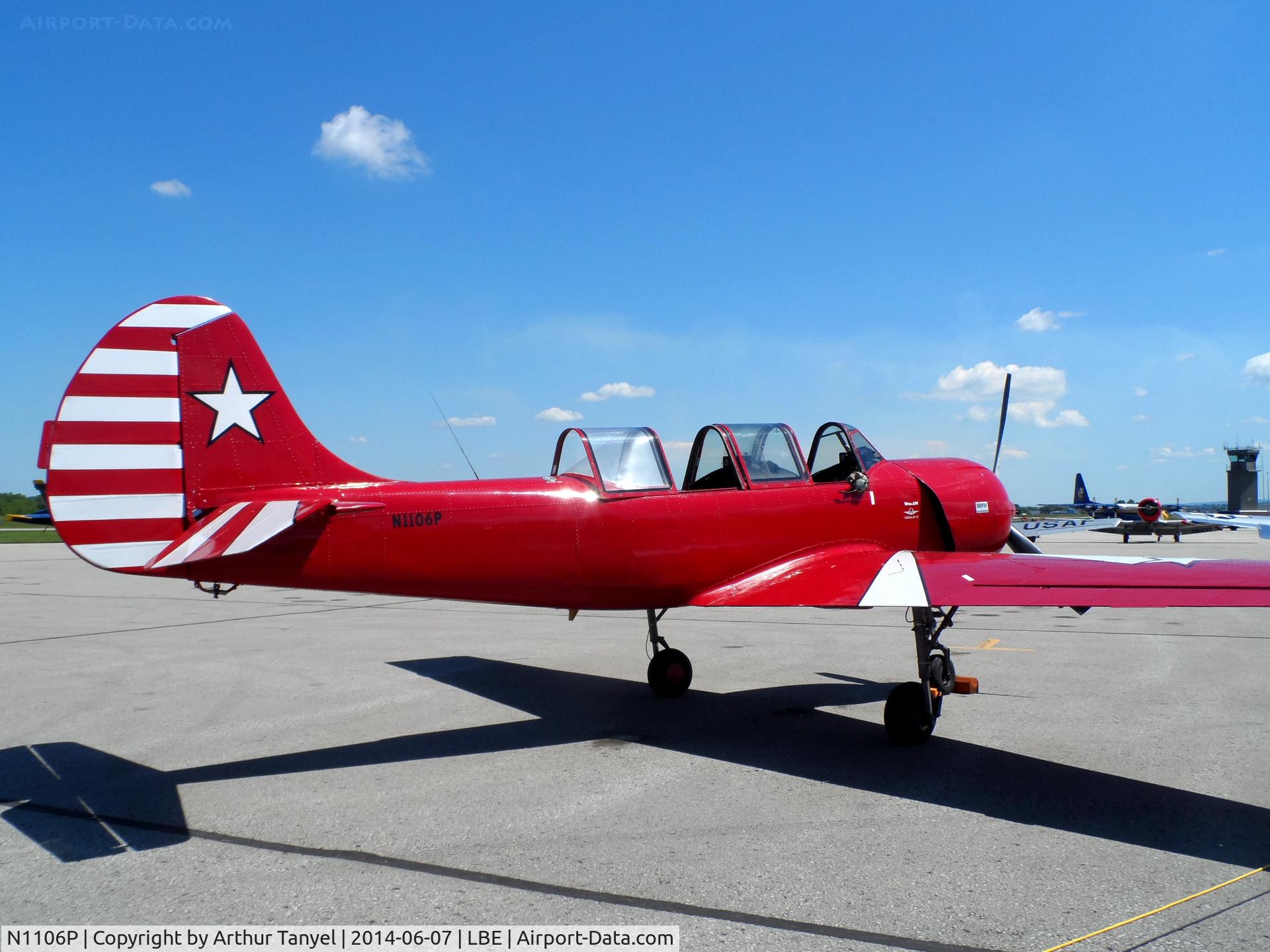 N1106P, 1984 Yakovlev Yak-52 C/N 844411, Parked before performing @ the Westmorland County Airshow