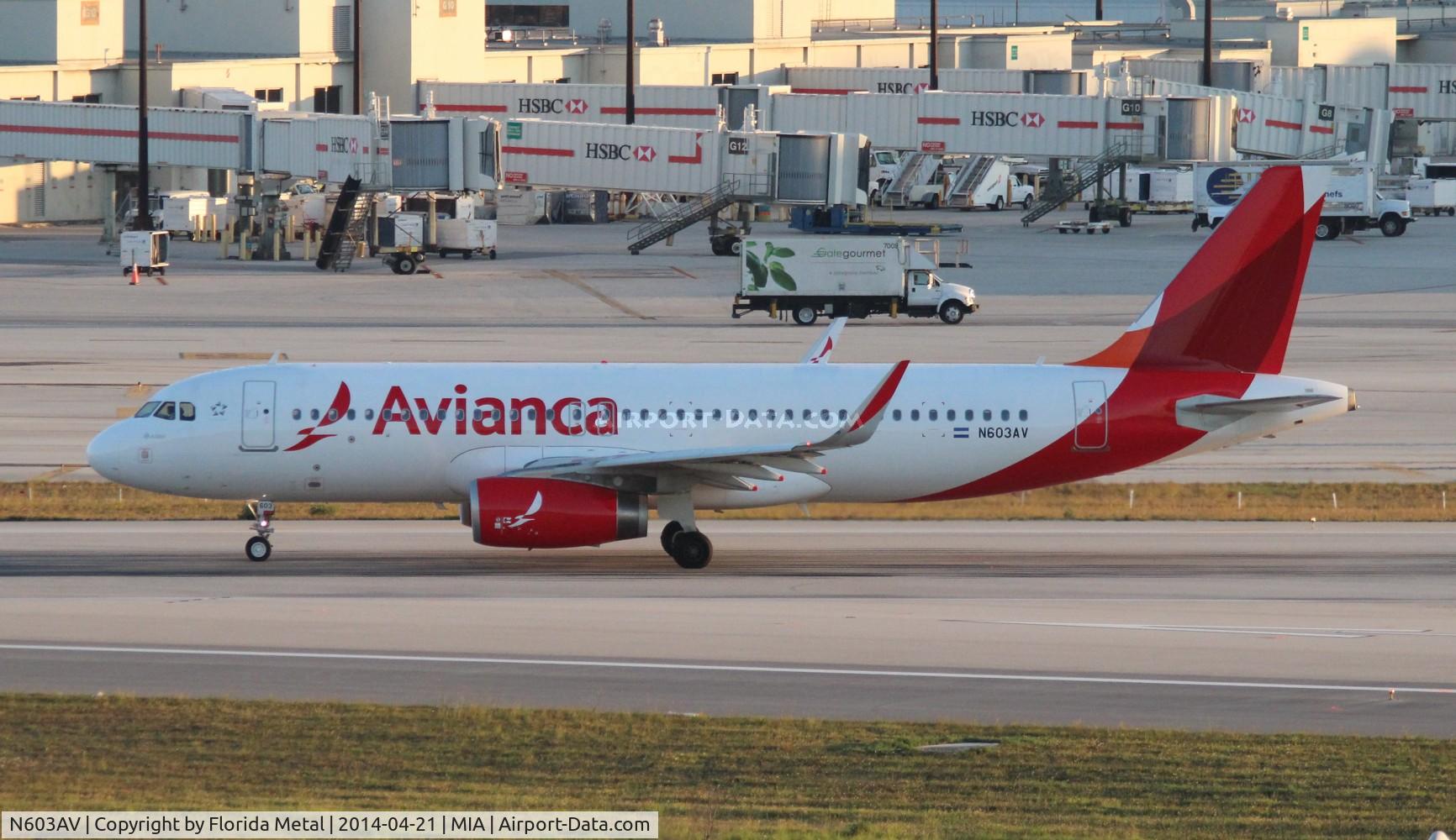 N603AV, 2013 Airbus A320-233 C/N 5840, Avianca A320