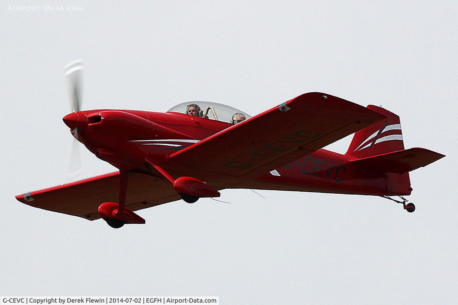 G-CEVC, 2007 Vans RV-4 C/N 2726, Visiting RV-4, seen departing runway 22 at EGFH, en-route Shoreham Airport.