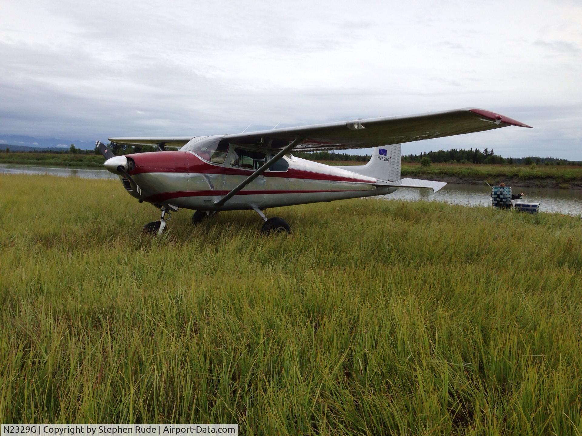 N2329G, 1959 Cessna 182B Skylane C/N 51629, Kustatan river