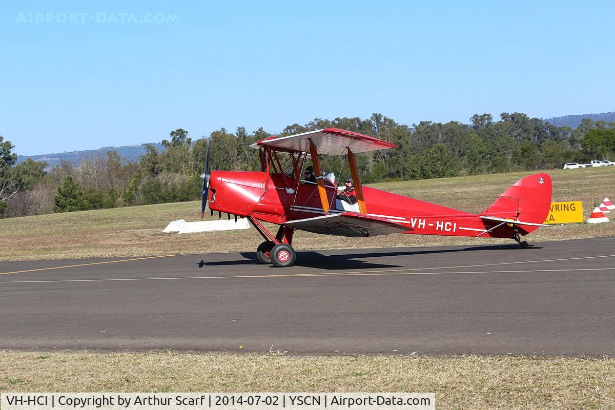 VH-HCI, 1940 De Havilland DH-82A Tiger Moth II C/N SA 87-5, Returning from Joy flight