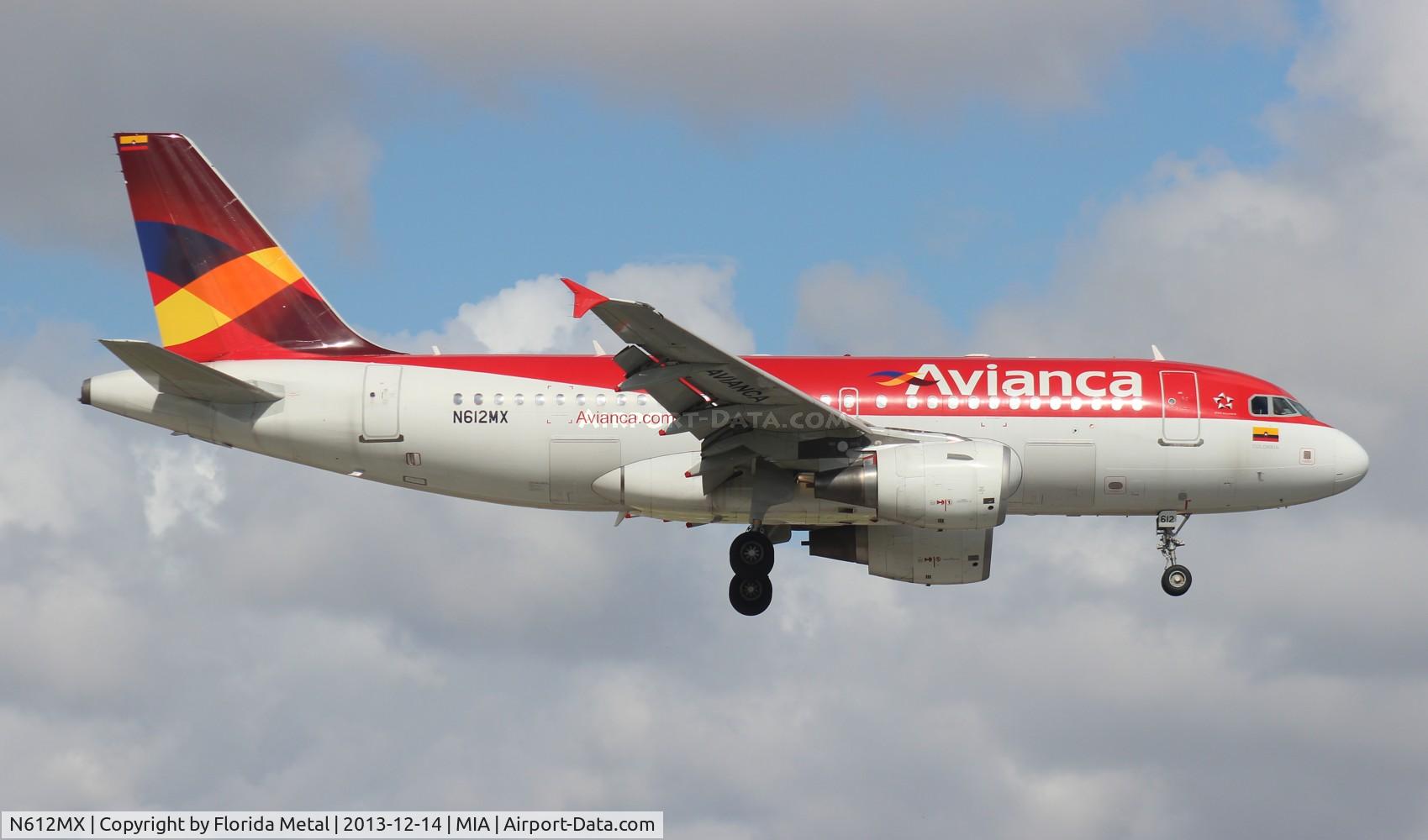 N612MX, 2001 Airbus A319-112 C/N 1612, Avianca A319