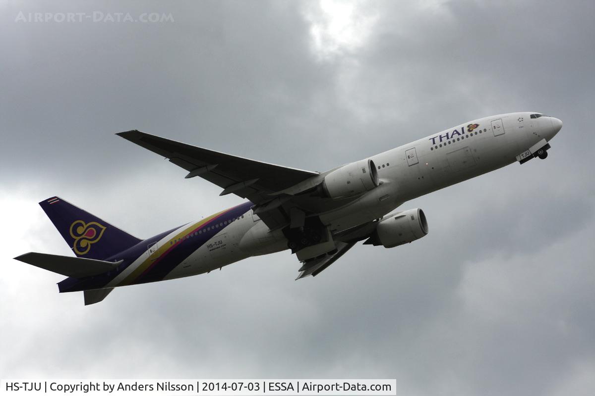 HS-TJU, 2006 Boeing 777-2D7/ER C/N 34589, Departing runway 19R.