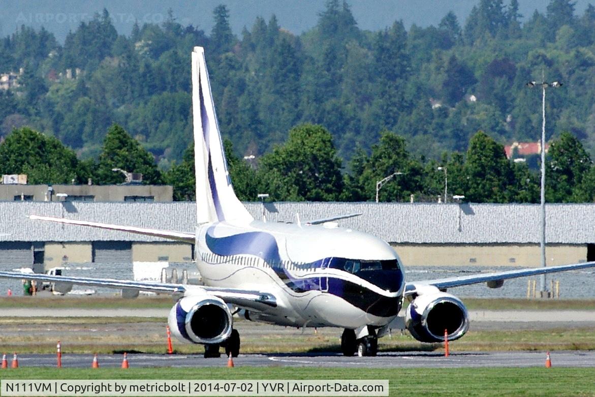 N111VM, 2007 Boeing 737-7GV C/N 36090, Overnighting in YVR