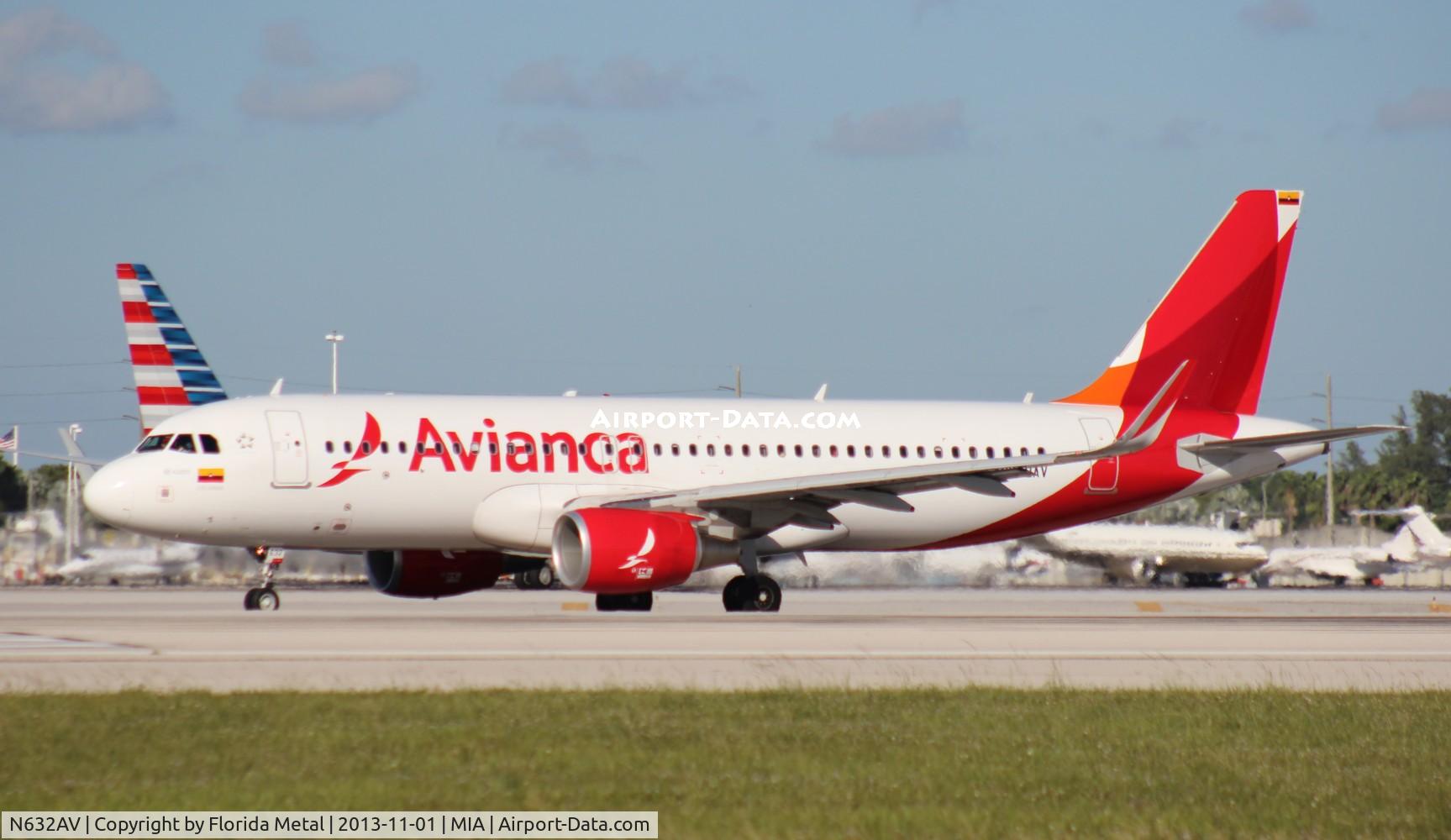 N632AV, 2013 Airbus A320-214 C/N 5632, Avianca A320