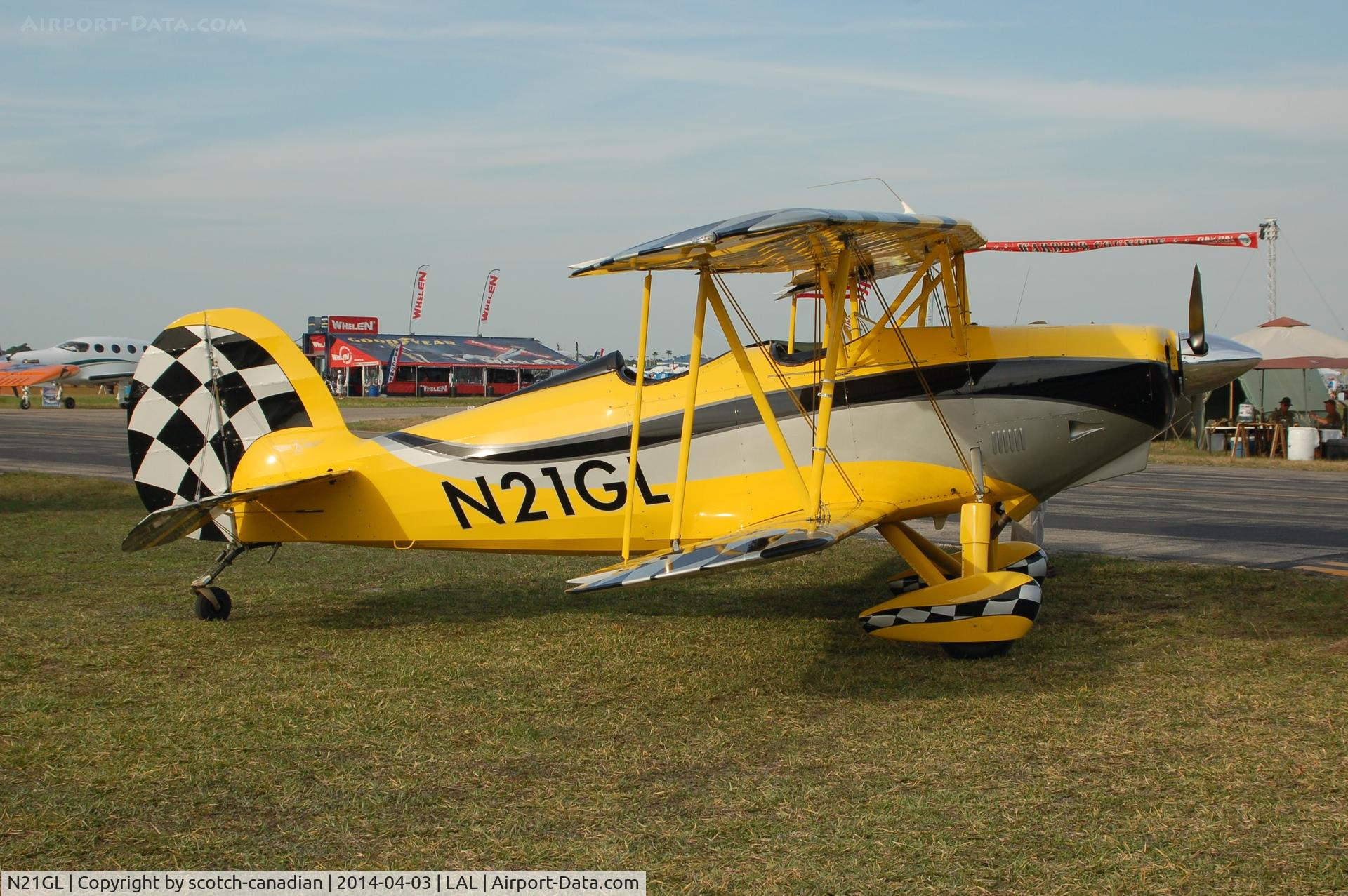 N21GL, 2013 Waco 2T-1A-2 Sport Trainer C/N 1200, Great Lakes 2T-1A-2 Sport Trainer, N21GL, at 2014 Sun n Fun, Lakeland Linder Regional Airport, Lakeland, FL