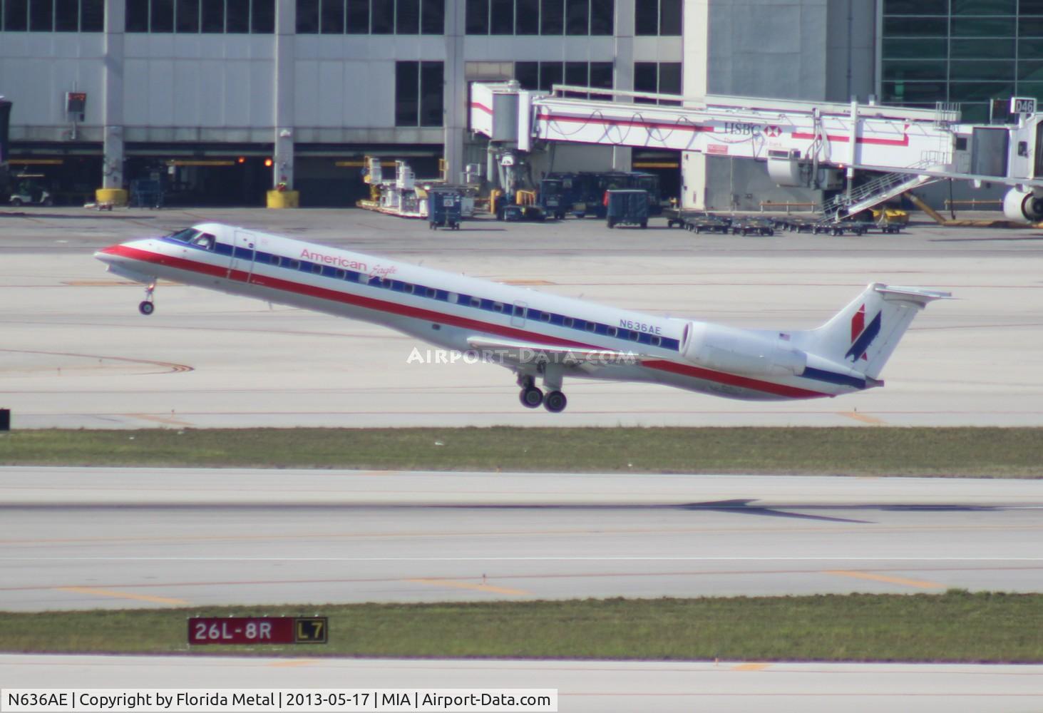 N636AE, 1999 Embraer ERJ-145LR (EMB-145LR) C/N 145160, American Eagle E145LR