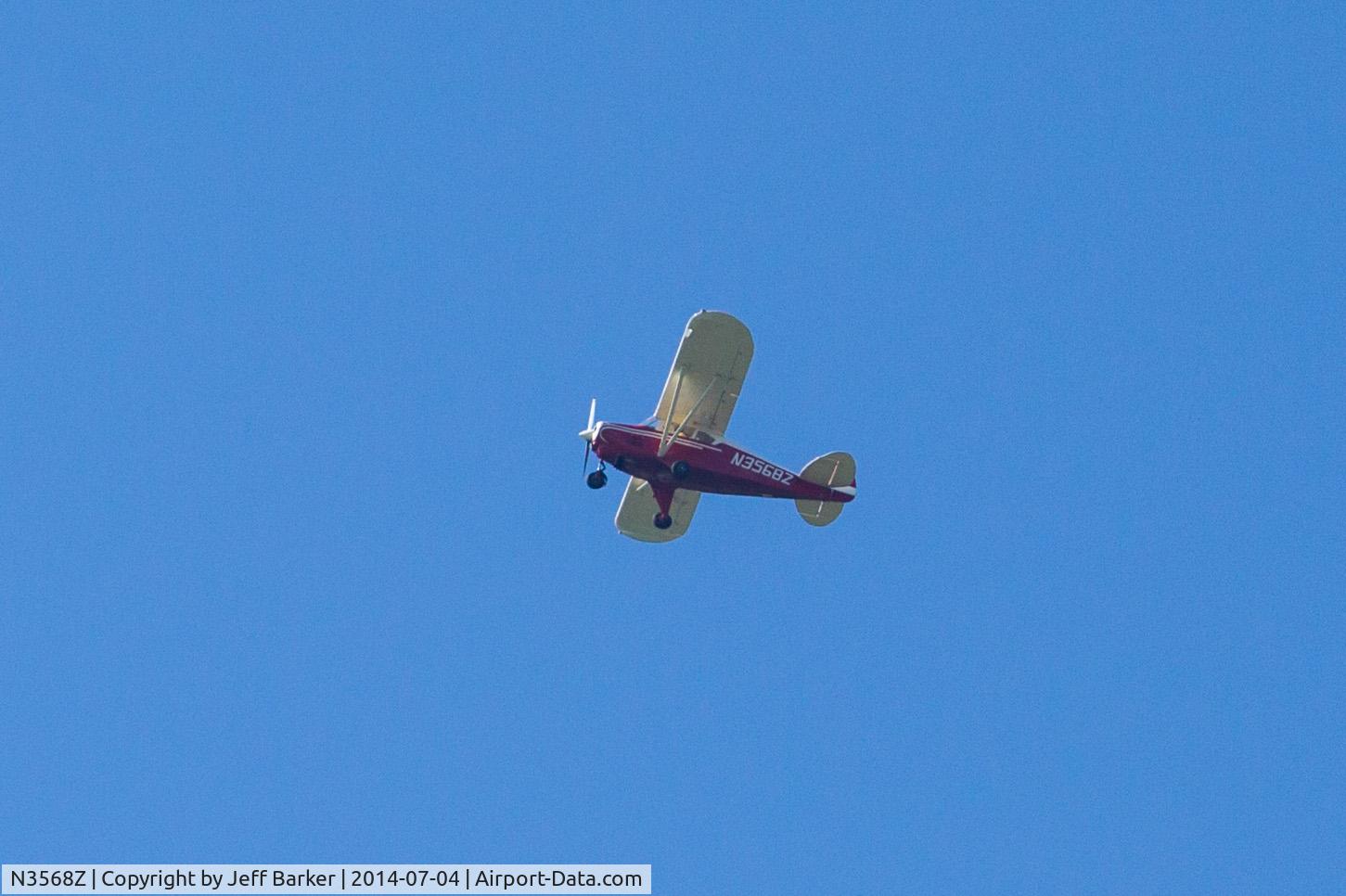 N3568Z, 1960 Piper PA-22-150 C/N 22-7484, Spotted July 4, 2014, about 10 am over Gilbertville while covering the softball tournament.