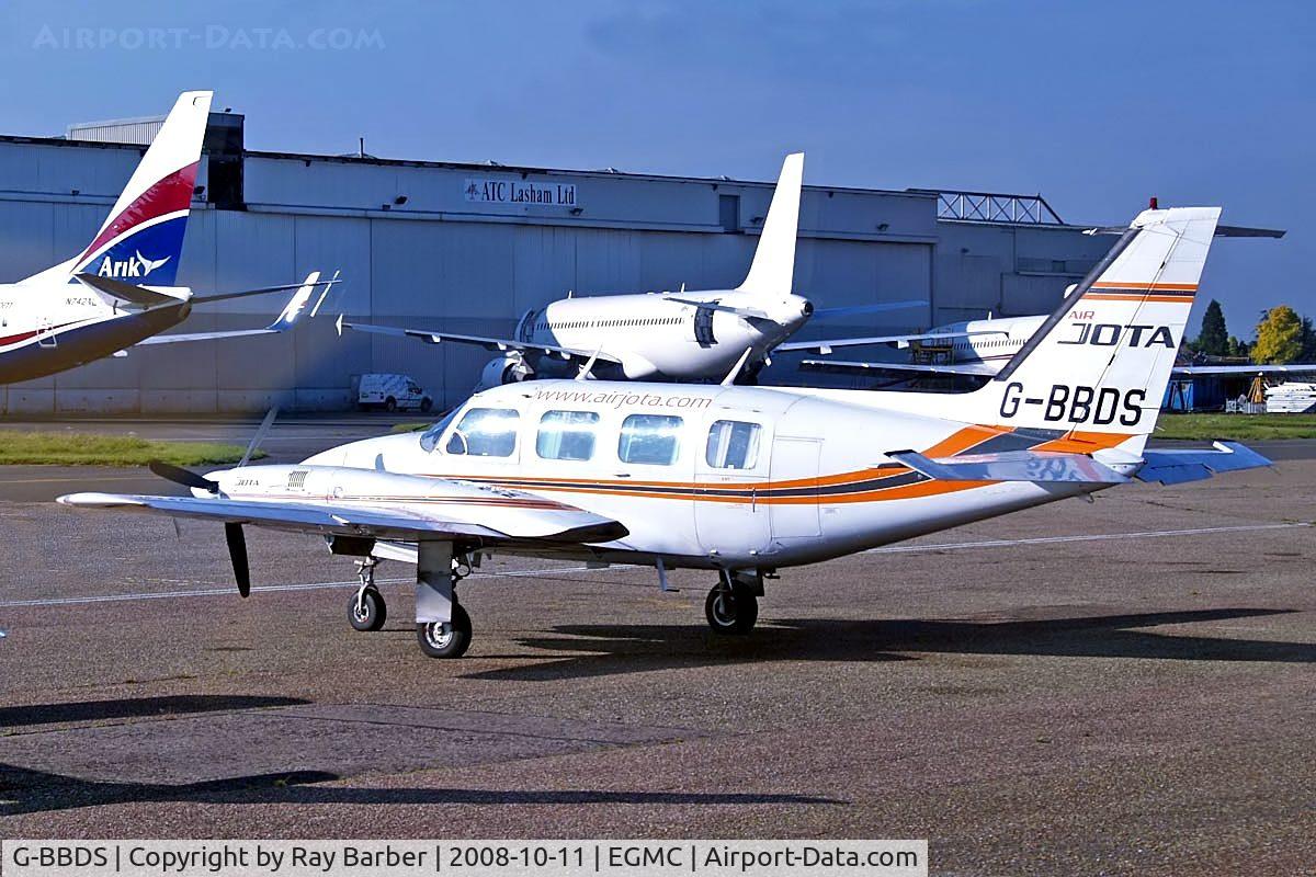 G-BBDS, 1973 Piper PA-31-310 Turbo Navajo Navajo C/N 31-7300956, Piper PA-31-310 Turbo Navajo B [31-7300956] (Air Jota) Southend~G 11/10/2008